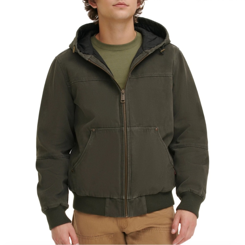Men's Levi's Cotton Hooded Workwear Bomber Jacket
